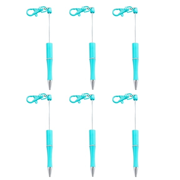 6 Pcs Creative Beadable Ballpoint Pen 1.0mm Stationery Pen Smooth ...