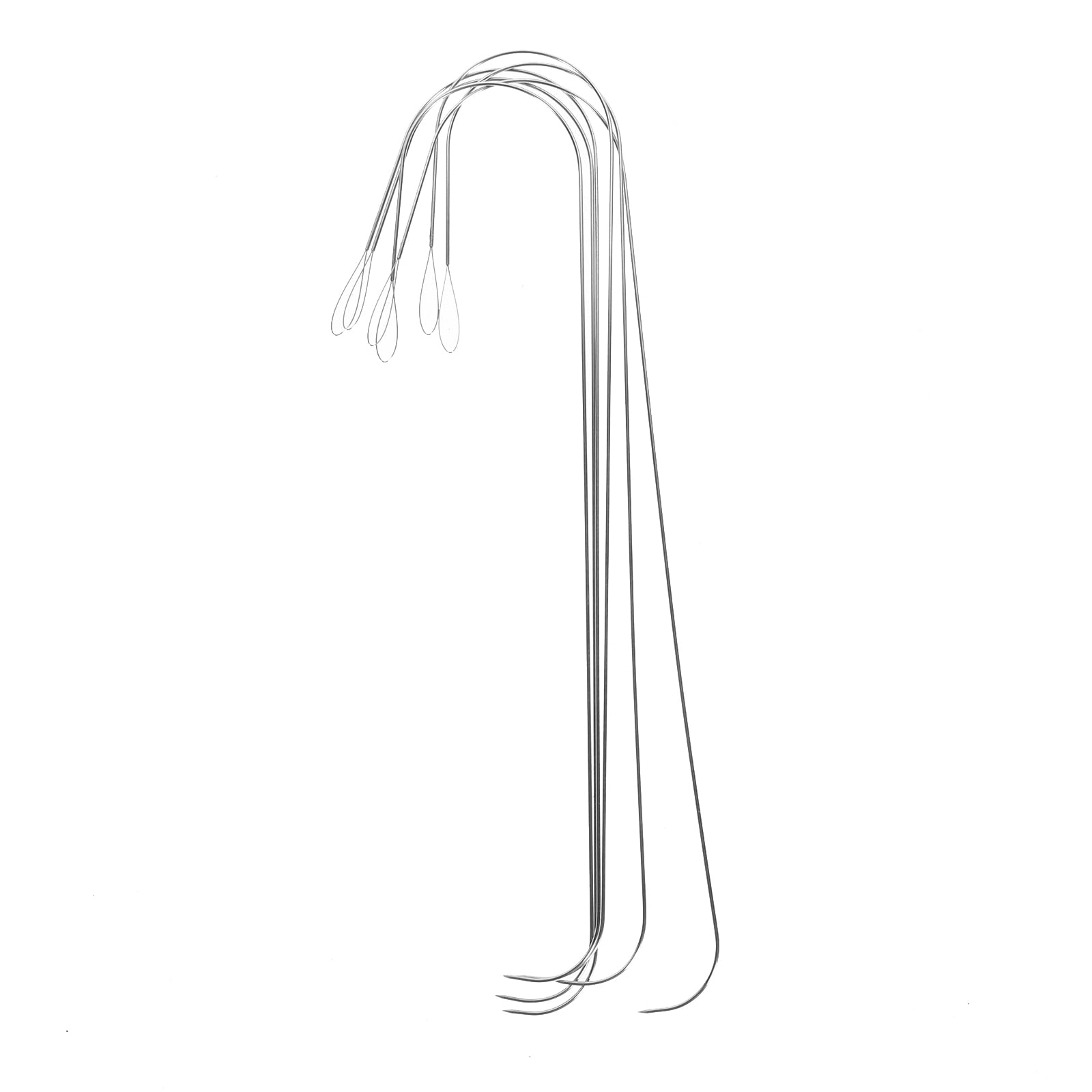6Pcs Beading Needles Set with Curved and Straight Needles for Craft Beads Threading Tool