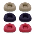 thumbnail image 1 of 6 Pcs Bean Bag Chairs for Adults Portable Inflatable Chairs with Air Pump Blow up Couch Folding Inflatable Couch Lazy Sofa for Reading Living Room Camping-Coffee+Red+Dark Blue, 1 of 16