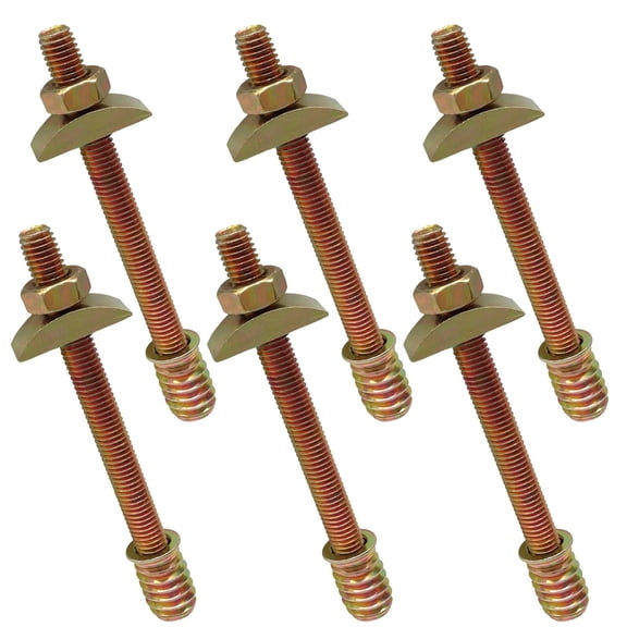 6 Pcs Bed Frame Hardware Connector Kit, M8x100 mm Furniture Hardware Kit for Secure Bed Frame and Furniture Assembly, Ideal for Solid Wood Beds, Office Desks, Wardrobes