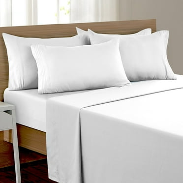 6 Pcs Bed Sheet Set Soft Deep Pocket Microfiber Hotel Collection Bedding Sheets