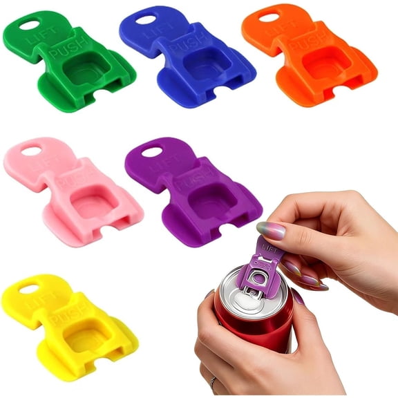 6 Pcs Beverage Barricade, Pop Can Opener, for Coke Beer Plastic Leakproof Pop Can Opener Beverage Barricade