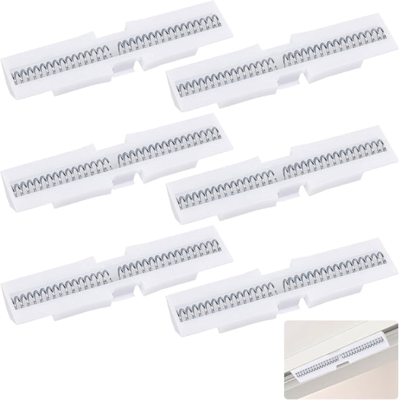 6 Pcs Bi-Fold Door Slide Guide,ABS Bifold Door Spring Slide Rail,White Bifold Closet Door Slide Guide for Top Mount Protect Doors Track