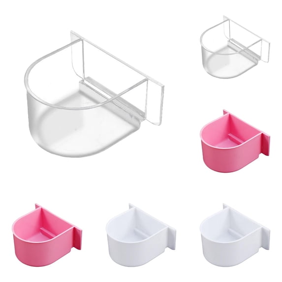 6 Pcs Bird Cage Feeder Food and Water Bowls, Container for Parrot Bird Cage, Universal Tray Replacement for Small Bird Supplies Feeder Cup for Cage Home Pet Supply Feeding Bowl