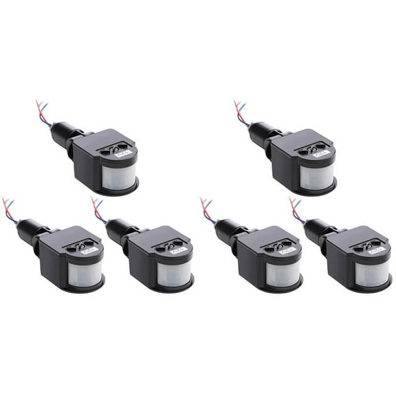 6 Pcs Black Motion Detectors Motion Sensor Light Switch Outdoor Pir Direct Current 12V Motion Sensor Pir Sensor
