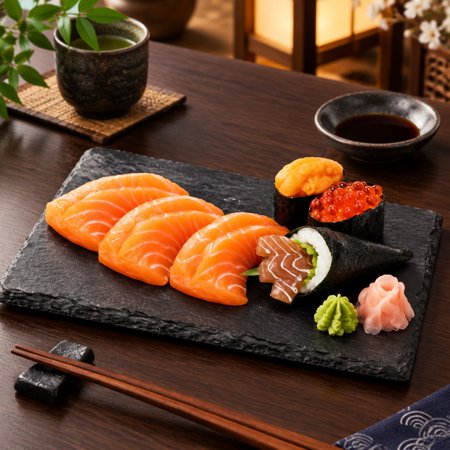 6 Pcs Black Slate Plates, Stone Serving Trays, Elegant Tableware for Home Kitchen, Sushi, Steak, Cheese, Stylish Table Decor for Parties, Weddings, Outdoor Dining