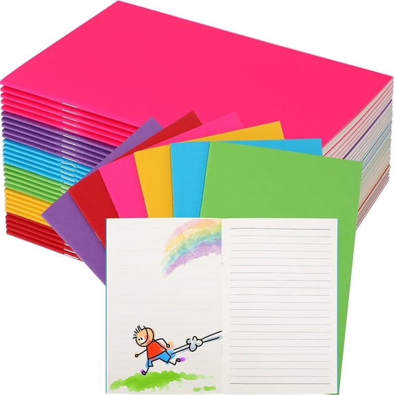 6 Pcs Blank Books to Write Stories Bulk Composition Notebooks Colorful Soft Cover Notebooks for Drawing Ruled Lined Journals Gift (Classic Colors)