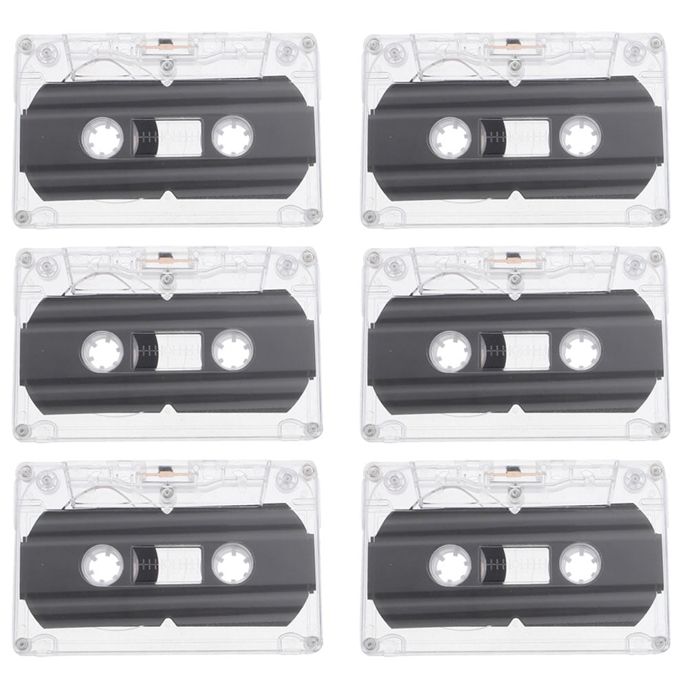 6 Pcs Blank Tape Birthday Stuff Party Recording Cassette Tapes for DIY