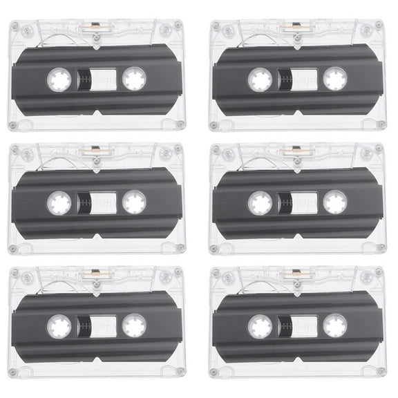 6 Pcs Blessing Recording Tapes Blank Cassette Empty Audio for DIY Vintage Plastic