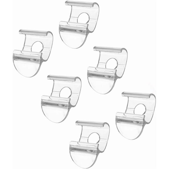 6 Pcs Blinds Cordless Handles, Shade Clips, Roller Blind Cord Clip with Mini Bottom Rail End Cap, Curtain Hardware Hooks