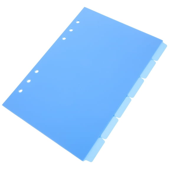 Blue Binder Dividers with Writable Tabs for Notebook Organization 6Pcs PP Material