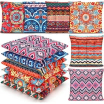 6 Pcs Bohemian Floor Pillows Seating 15 Inch Boho Floor Cushions Sitting Pillows Square Yoga Mandala Meditation Pouf for Living Room Balcony Office Tatami(Classic)