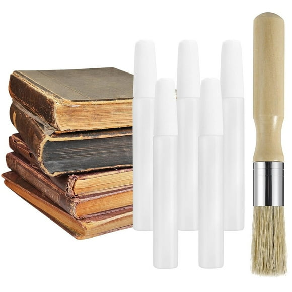 6 Pcs Book Glue with Brushes BookBinding Set for Binding and Repair Envelopes Crafts DIY