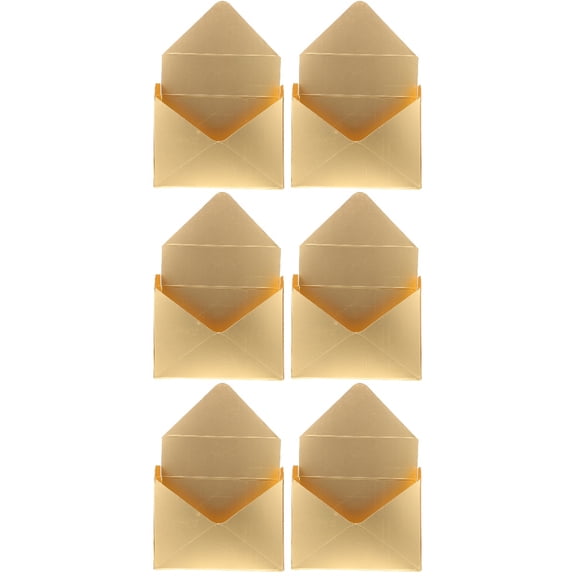 RENACLIPY Set of 6 Golden Floral Bouquet Envelope Boxes Elegant Storage for Weddings Events and Packaging