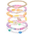 thumbnail image 1 of 6 Pcs Bracelet Set Charms Fashion Bracelets Individuality Beads Jewelry Clay Girl Polymer, 1 of 6