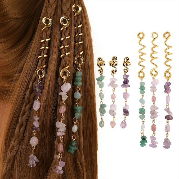 6 Pcs Braid Hair Accessories Celtic Hair Jewelry Alloy Dreadlock Accessories Loc Jewelry Hair Braid Coil Jewel Hair Snake Hair Clips for Women and Girls (Multiple Styles)by Scheam
