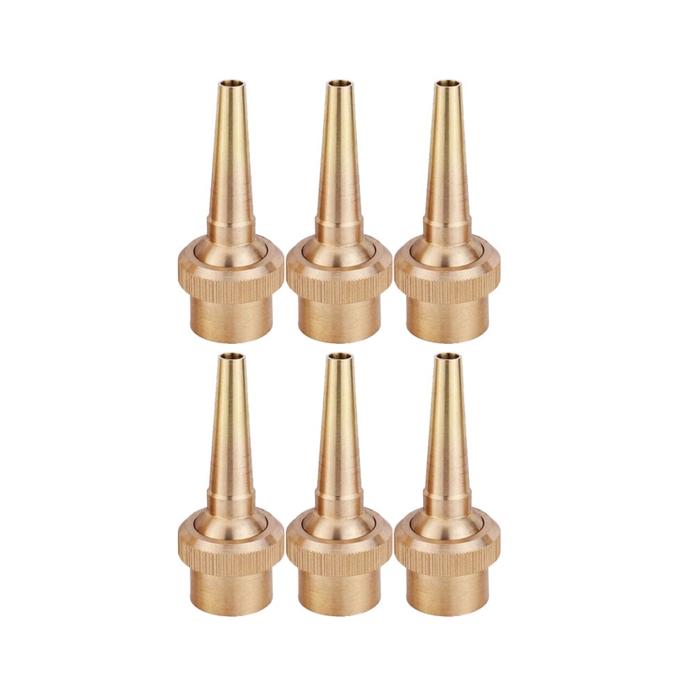 6 Pcs Brass Fountain Nozzle Adjustable Direction Jet Water Spray Head