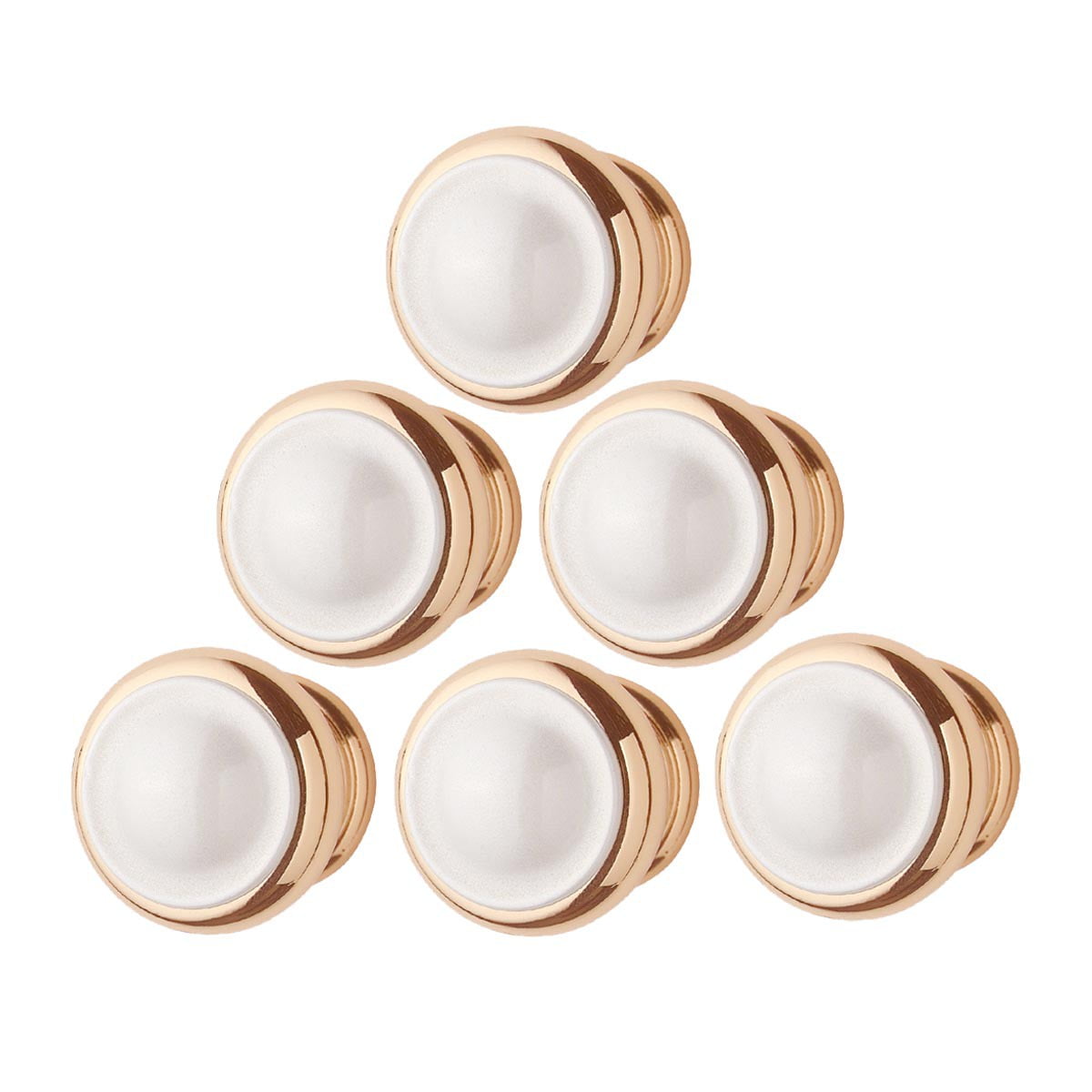 6 Pcs Brass Kitchen Cabinet Knob Pulls Drawer 1.25" Dia Dresser Drawer Handles | Renovators Supply