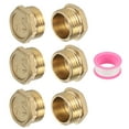thumbnail image 1 of 6 Pcs Brass Outer Hex Thread Fittings, G1/2" Male Brass Plug Male Threaded Socket Pipe Plug Fitting, 1 of 7