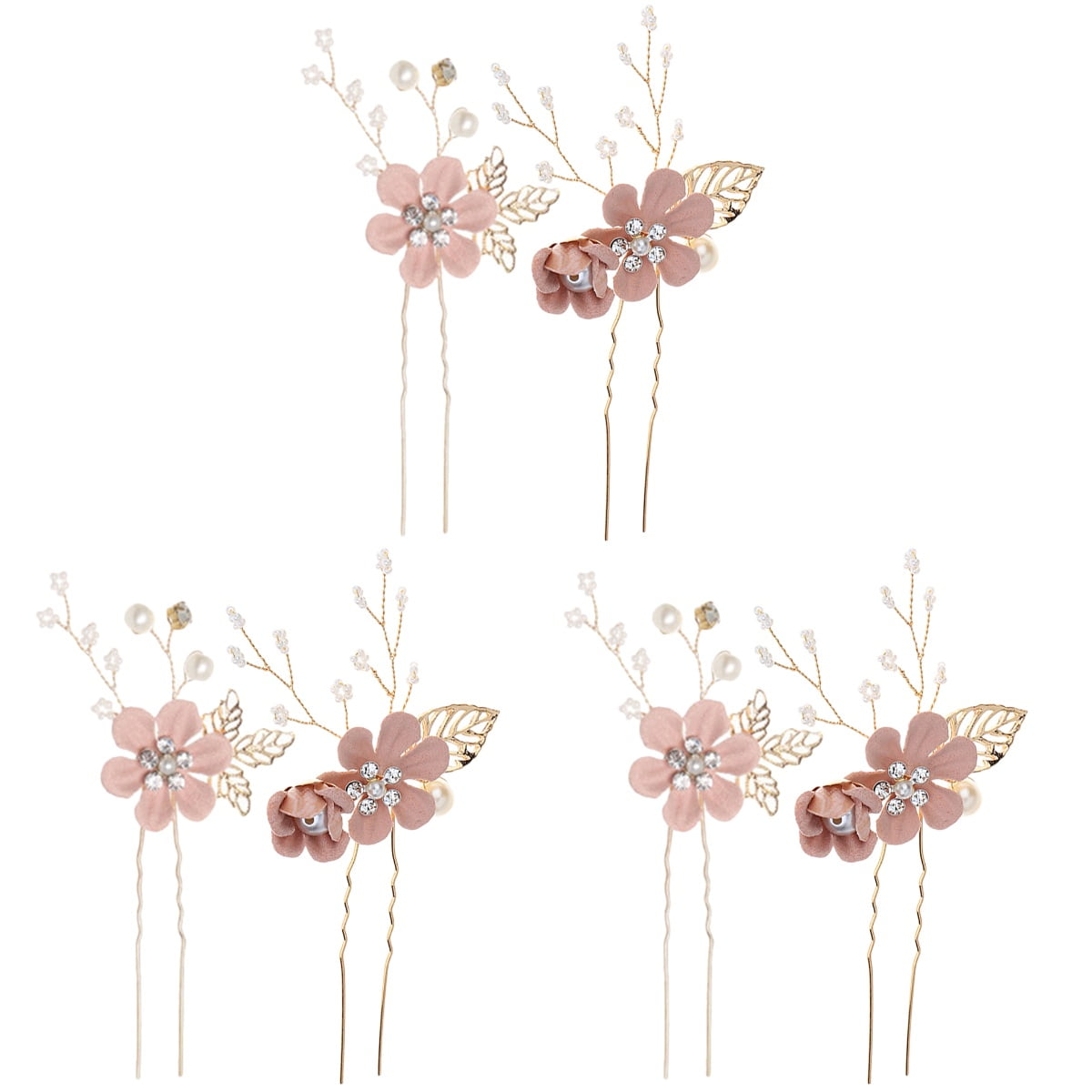 6 Pcs Bride Headpieces for Wedding Hair Pin Women Accessories Clip Buns ...