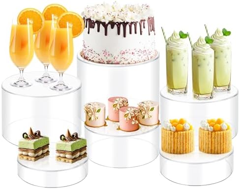 Bakery Riser Display 6 Pcs Buffet Risers, Dessert Stands Acrylic, Food Risers for Buffet ...