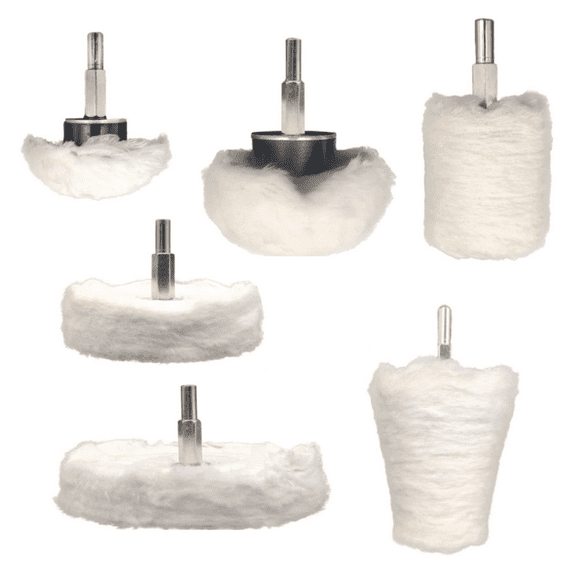 6 Pcs Buffing Wheels Set, Versatile Polishing Tool for Drill, Perfect for Wood, Plastic, Chrome, Ceramic Finishing