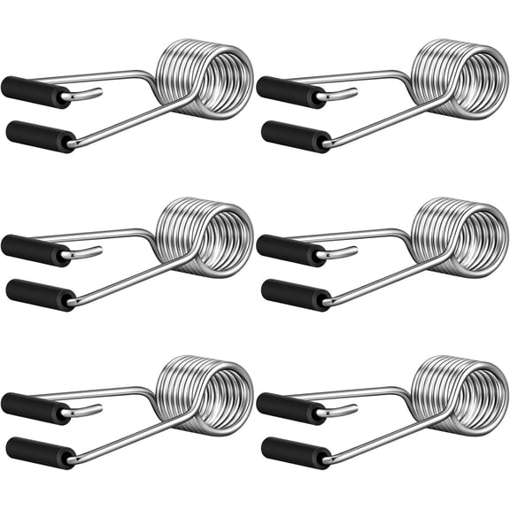 6 Pcs Butterfly Spring Hinge Door Closer Self Closing Automatic Door Closer with Rubber Bumpers Spring Hinge Fit