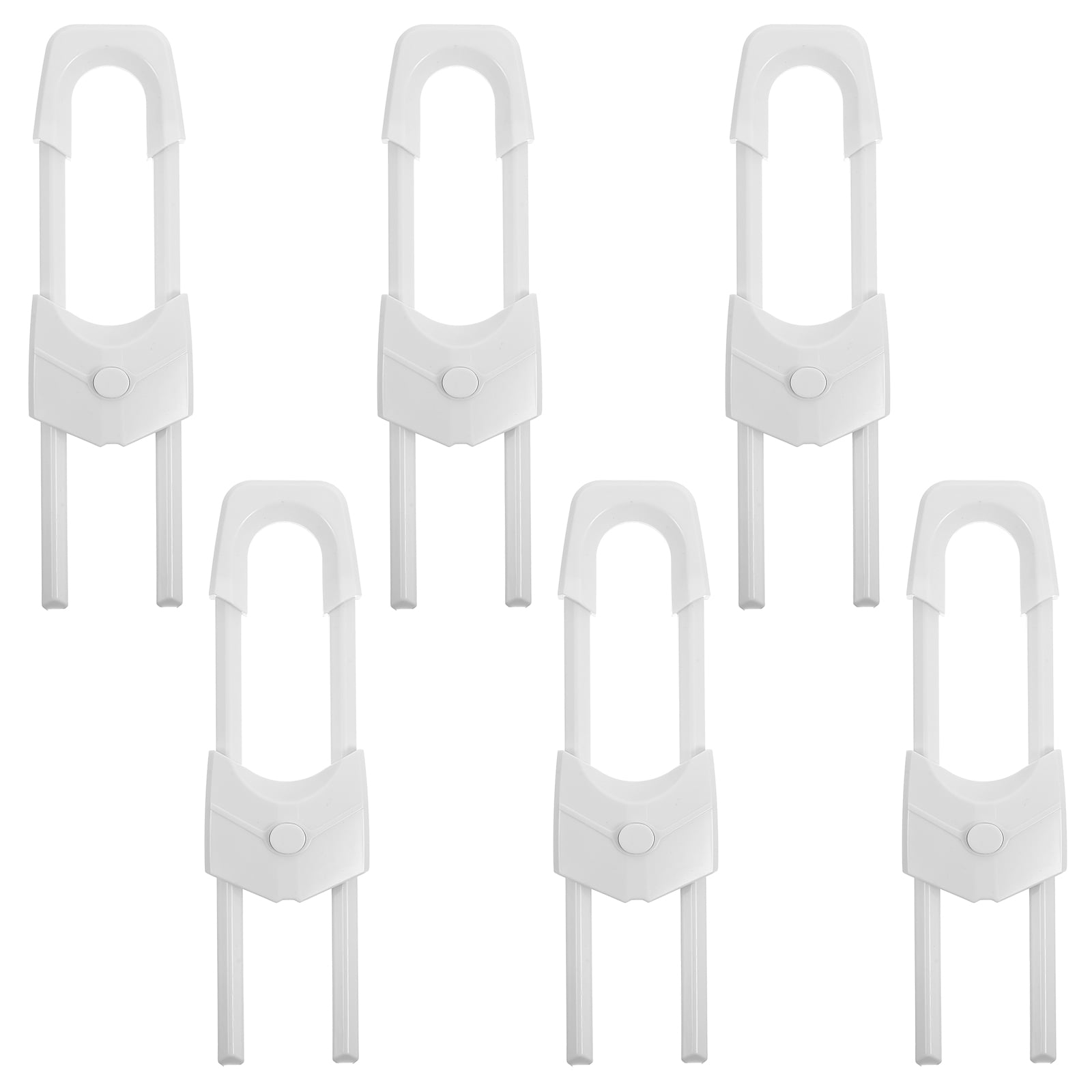 6 Pcs Lock Child Cupboard Locks Proof Door Latch Baby Safety