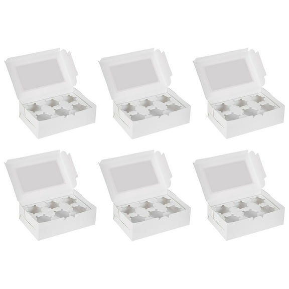 6 Pcs Cake Box Cookie Containers for Gift Giving Cupcakes Boxes House Party Baking Box Muffin Gift Boxes Bakery Boxes