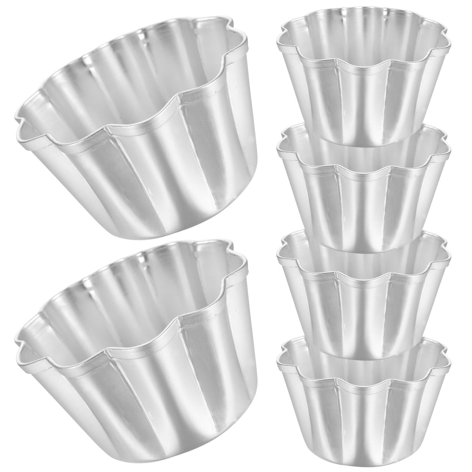 6 Pcs Cake Mold Pudding Molds for Steaming Muffin Metal Baking Loaf Bread Pan Chocolate Tart Puto Cup Walmart