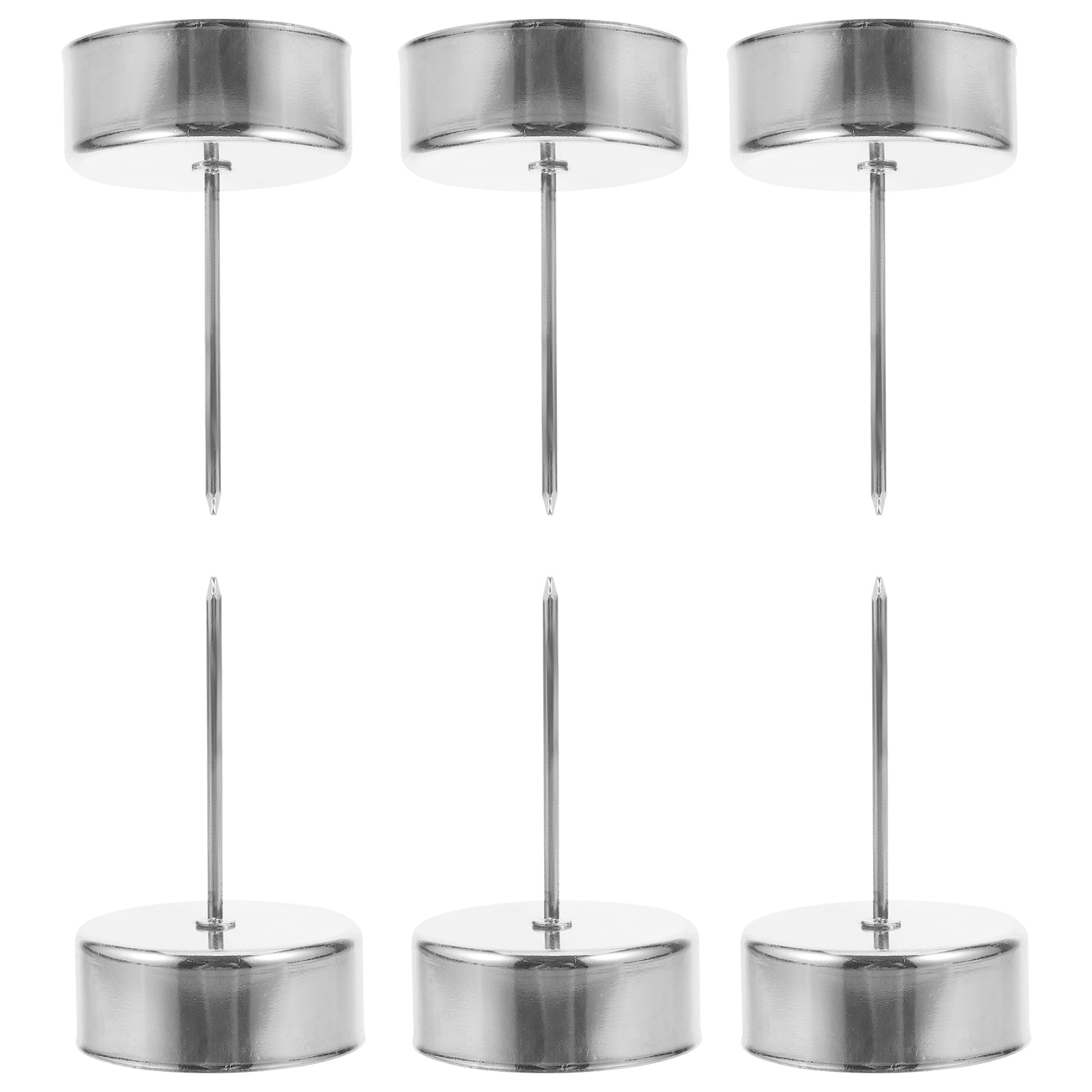 6 Pcs Candle Holder Flower Garland Cup with Spike Stake Picks Metal Party Taper Holders