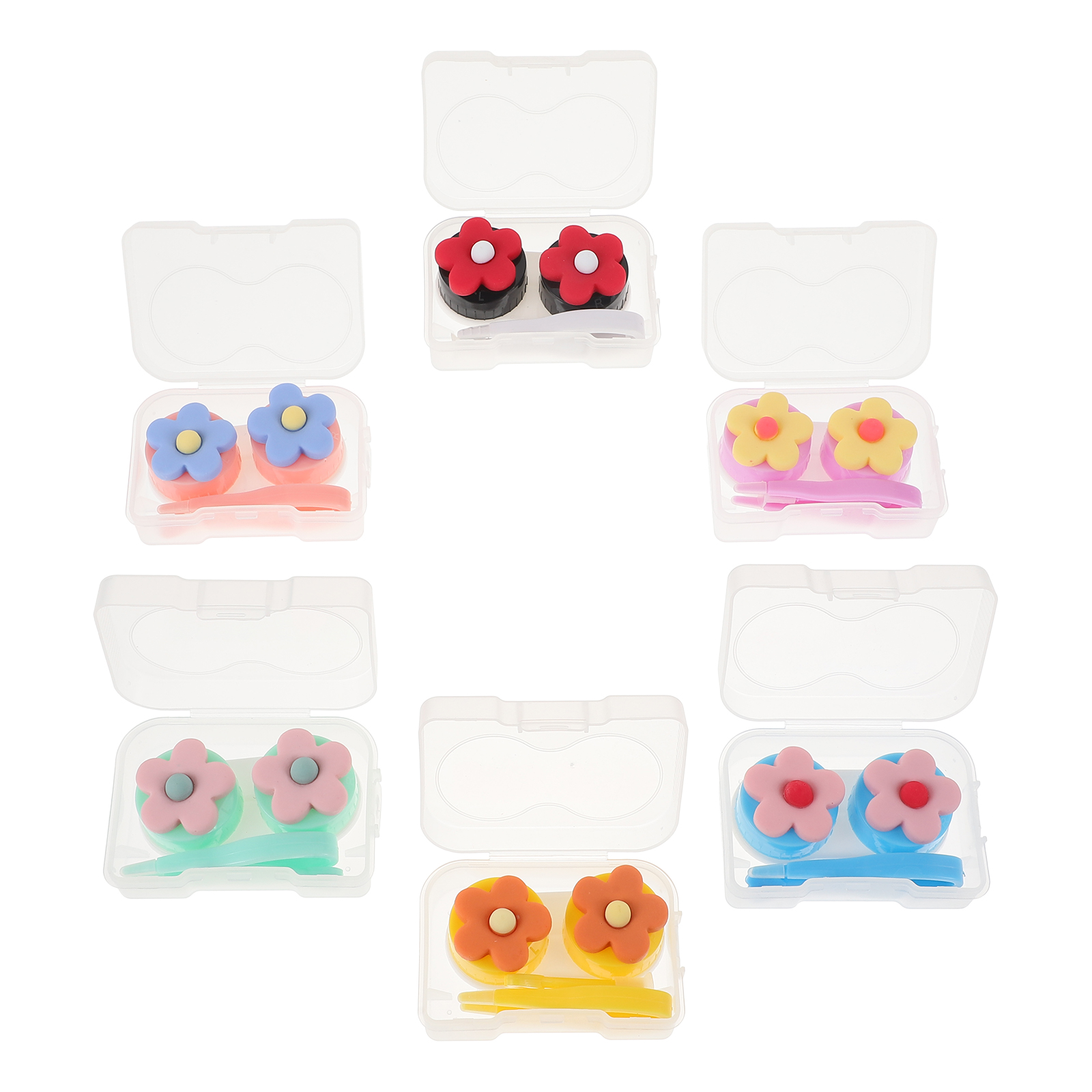 6 Pcs Care Box Lens Boxes Contactlens Storage Case Travel Accessories