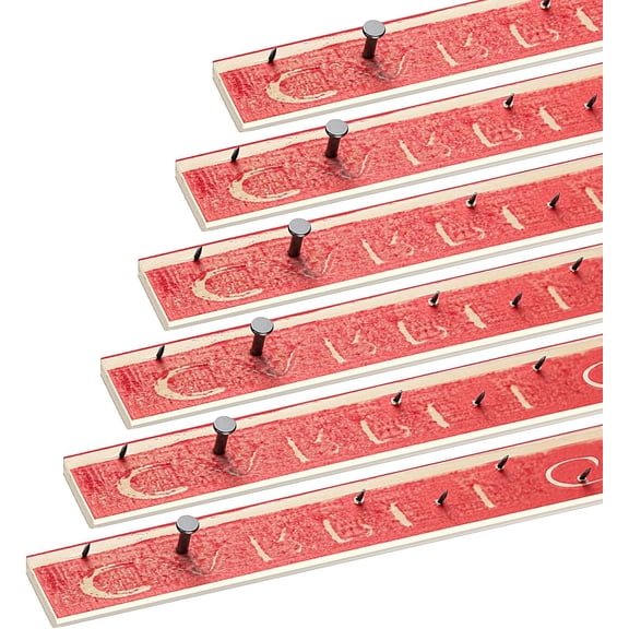 6 Pcs Carpet Tack Strips with Nails Plywood Nailing Strip for Carpet Tufting Tack Strips for Subfloor Stairs Rug (7/8 Inch X 4 ft)
