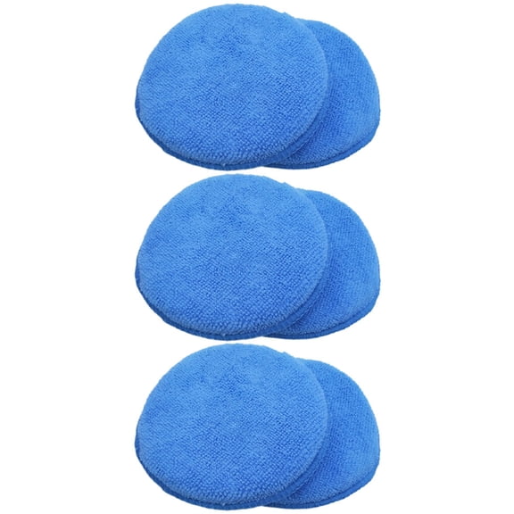 NIAIZEK 6Pcs Car Waxing Sponge Pads Blue Microfiber Applicator for Polishing and Car Maintenance