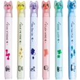 6 Pcs Cat Highlighter Marker Cute Cat Paw Pastel Highlighter Marker