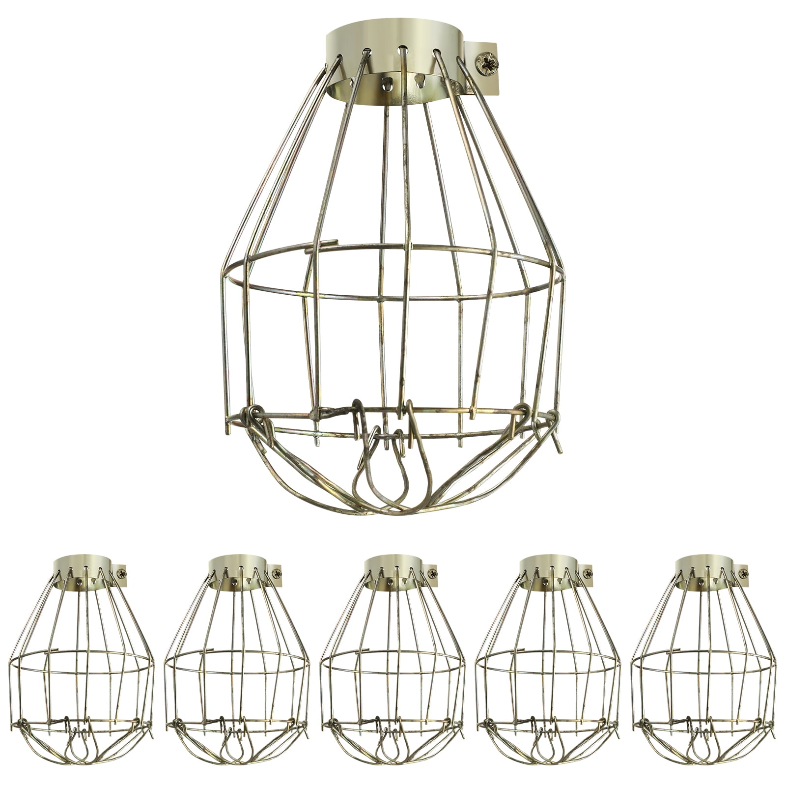 6 Pcs Ceiling Fan Vintage Light Cage Suitable for Most Bulbs Lightbulb Fan Cages Metal Lamp Bulb Guard