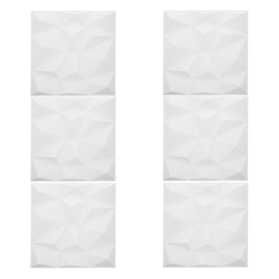 6 Pcs Ceiling Wallpaper 3D Wall 30.20X30.00X2.00CM White
