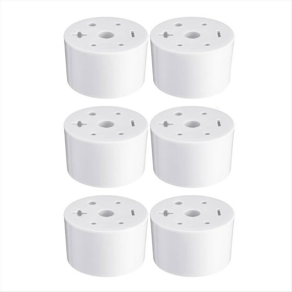 6 Pcs Cemetery Grave Vase Inserts Plastic Cemetery Flowers Holder Bracket with 7 Hole Cylindrical Reusable Cemetery