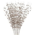 thumbnail image 1 of 6 Pcs Champ Artificial Glitter Berry Stems 17" Fake Decorative Glitter Picks for Thanksgiving Day Christmas Tree Vase DIY Wreath Crafts Decor, 1 of 12