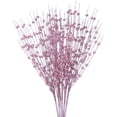 thumbnail image 1 of 6 Pcs Champ Artificial Glitter Berry Stems 17" Fake Decorative Glitter Picks for Thanksgiving Day Christmas Tree Vase DIY Wreath Crafts Decor, 1 of 12