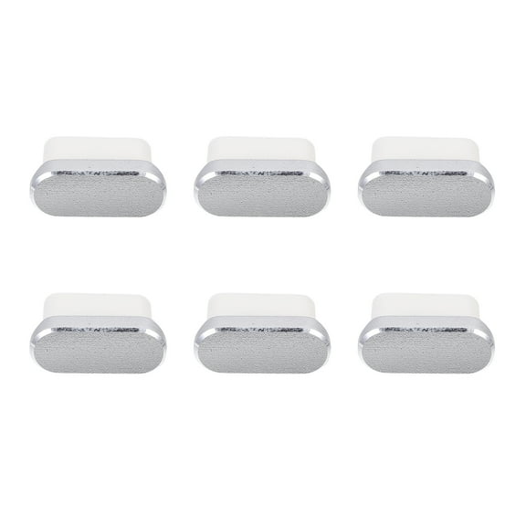 6 Pcs Charging Port Dust Plug USB Cell Phone Plastic Aluminum Alloy