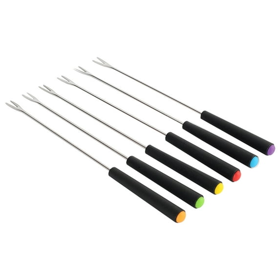 6 Pcs Cheese Fruit Fork Stainless Steel Chocolate Picks Cake Decorating Tool Party Toothpick Forks Mini