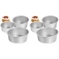6 Pcs Chiffon Cake Mold Cakes Round Metal Pans Mousse Molds Baking Tins