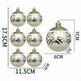 thumbnail image 1 of 6 Pcs Christmas Ornaments Set Shatterproof Christmas Balls with Snowflake, Hanging Xmas Tree Bulbs for Holiday Wedding Birthday Party Decorations, 1 of 3