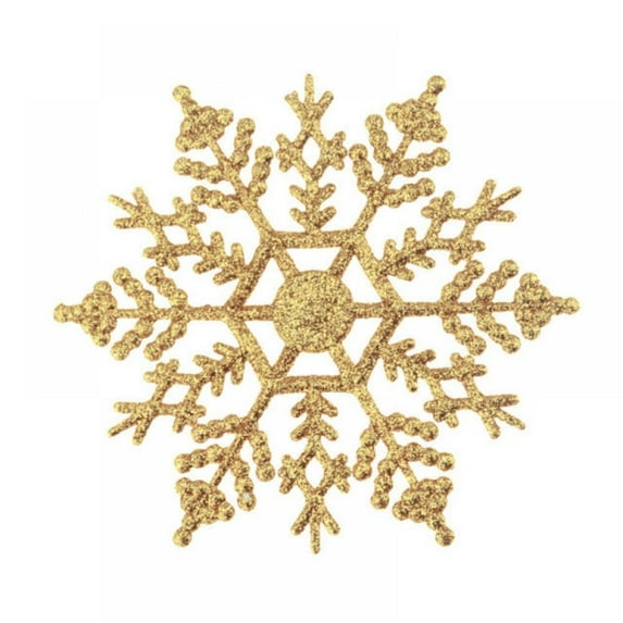 6 Pcs Christmas Snowflake Ornaments Plastic Glitter Winter Snowflakes Large Snow Flakes for Hanging Christmas Tree Decorations Wedding Frozen Birthday Party Supplies Xmas Home Decor,4 Inch