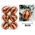 thumbnail image 1 of 6 Pcs Christmas Tree Decorations Ball Ornaments, Shatterproof Baubles for Xmas Tree Decor, Peppermint Candy Cane Swirl Design,Hanging Set for Holiday Parties, 1 of 1