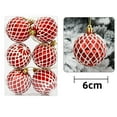 thumbnail image 1 of 6 Pcs Christmas Tree Decorations Ball Ornaments, Shatterproof Baubles for Xmas Tree Decor, Peppermint Candy Cane Swirl Design,Hanging Set for Holiday Parties, 1 of 1