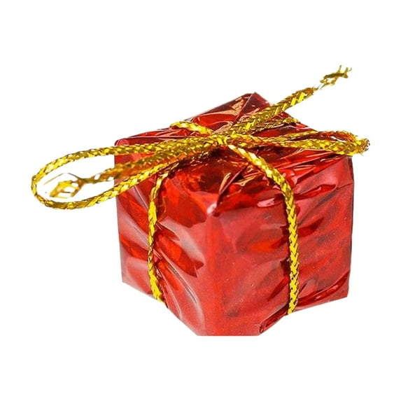 6 Pcs Christmas Tree Mini Gift Boxes Christmas Tree Ornaments Present Decoration Christmas Ornaments Pendant Decoration, Indoor Outdoor Xmas Tree Party Holiday Decor