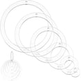 thumbnail image 1 of 6 Pcs Circle Quilting Acrylic Template 1/2/3/4/5/6 inch Diameter Quilting Templates with Binder Hinged Rings Round Sewing Quilting Stencils for Patchwork DIY Crafts Decoration Scrapbooking DIY, 1 of 9