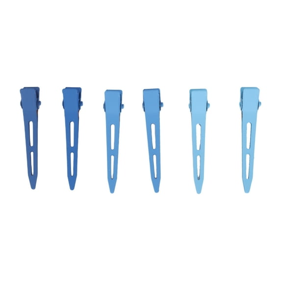 6 Pcs Classic Fashion Hair Clips Hairdo Clip for Girls 2.24"x0.39"x0.39" Blue